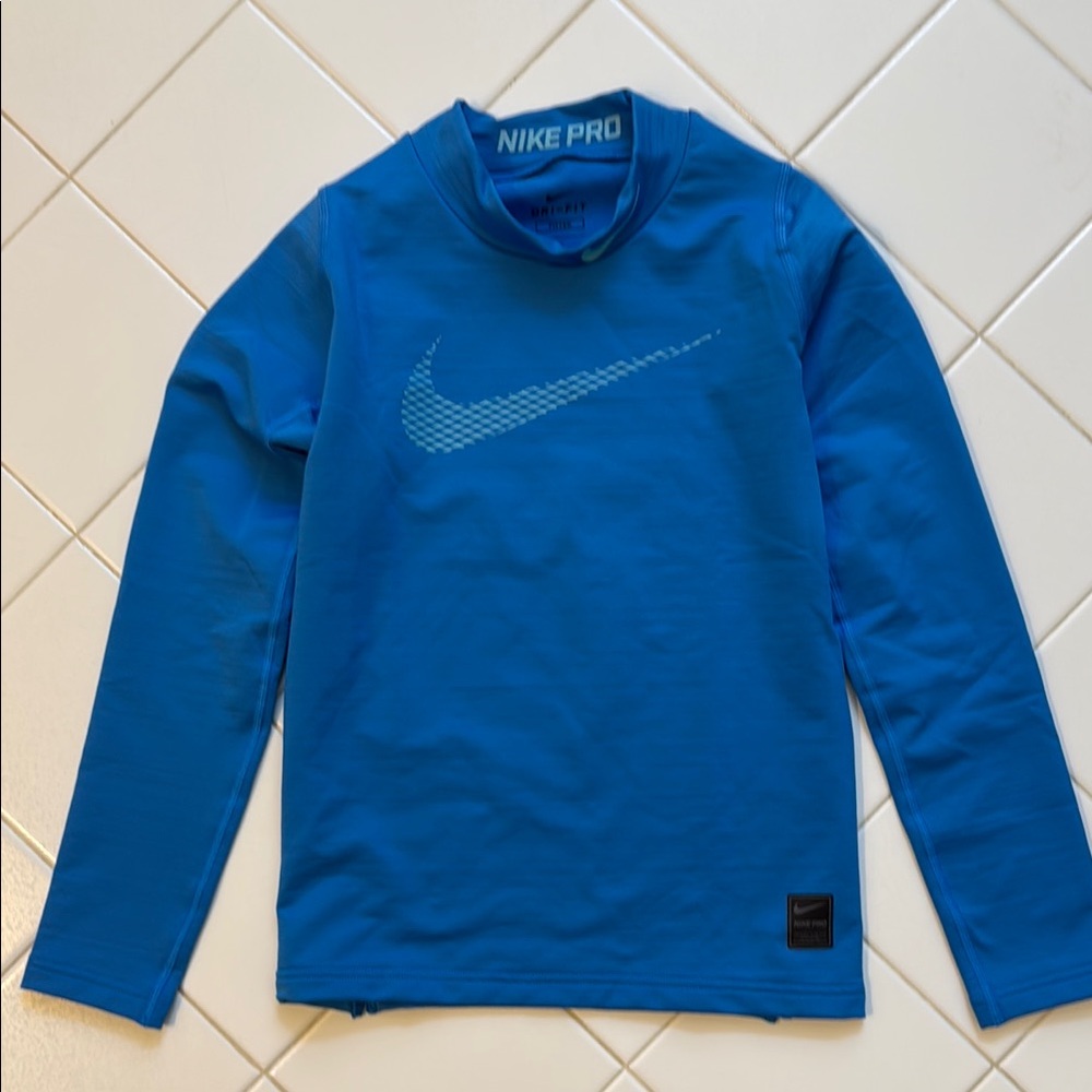 Nike Pro Blue Long Sleeve Shirt
